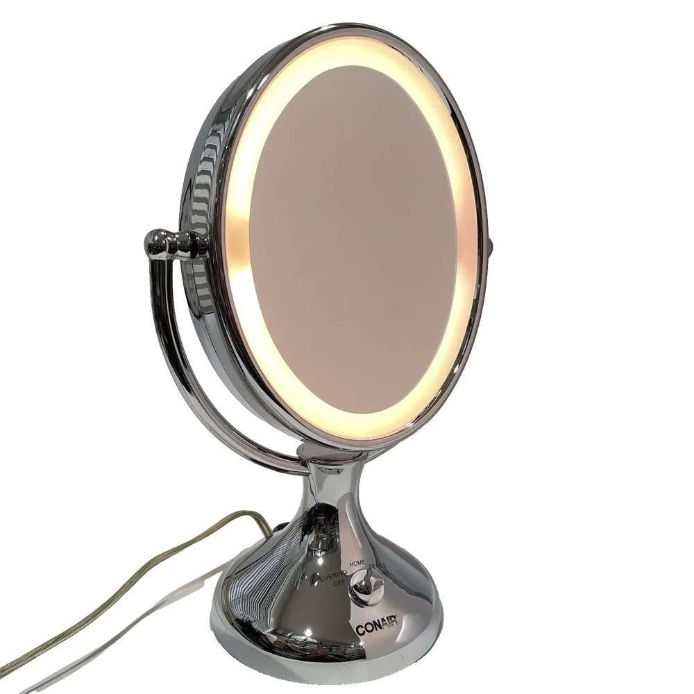 Conair Lighted Double Sided Oval Bathroom Mirror BE18LC 1x and  5x Magnification